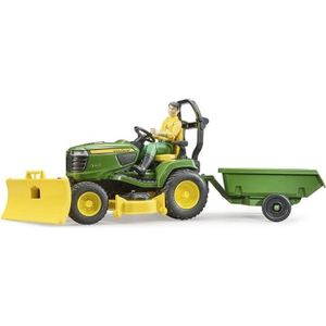 VOITURE - CAMION Coffret bworld John Deere tracteur à gazon avec remorque - BRUDER - Pour enfant Garçon