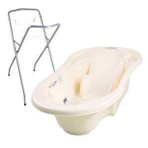 BAIGNOIRE  Baignoire bébé avec réducteur intégré - MON MOBILIER DESIGN - Jaune - Thermomètre - Pied