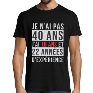 Tee Shirt Homme 40 Ans Cdiscount