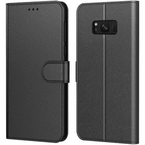 COQUE - BUMPER New&Teck Coque Samsung Galaxy S8, Pochette Etui Housse S8 Cuir à Clapet avec Fermeture Magnétique et Multifonctionnel Noir