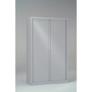 Armoire à Rideaux Pierre Henry - 100x120x43cm Blanc - Rangement Linge De Maison - Design Épuré