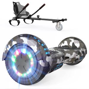 ACCESSOIRES HOVERBOARD Hoverboard RCB 6.5 Pouces Bluetooth LED Camouflage + Karting Ajustable