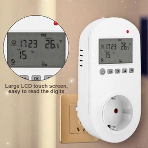 THERMOSTAT D'AMBIANCE cadeau-Régulateur de température de thermostat de chauffage numérique à prise sans fil précise prise UE 200-240 V