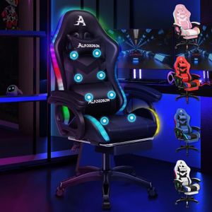 SIÈGE GAMING Led Chaise Gaming, Siege Gaming Avec Massage 8 Poi