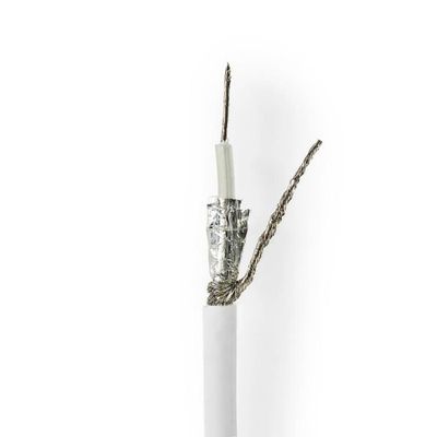 Câble Coaxial Triple Blindé 20m Satix - Connecteurs F, Classe A+, Pour TNT, Satellite, Internet Câble | Faible Atténuation, Haute Protection