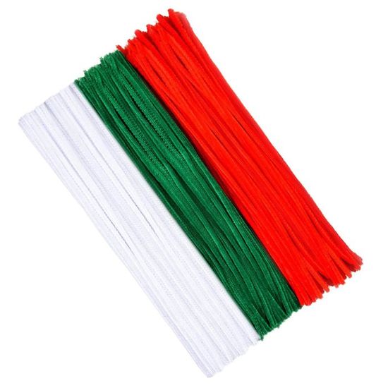Bricolage Enfant Créatif Cure-Pipes JijAcraft - Lot De 100, Vert Herbe, 30cm - Fil Chenille Pour Bricolage Enfant Carton Plume