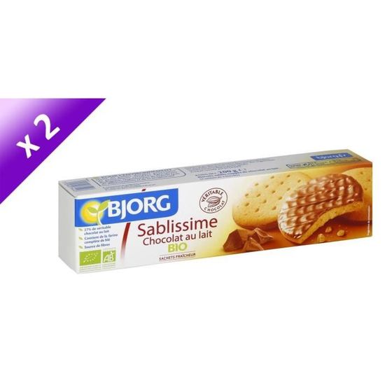 Lot De 2 Bjorg Sablissime Chocolat Lait 2 X 0g Cdiscount Au Quotidien