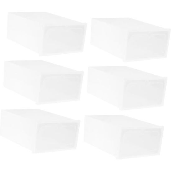 GMSLuu 24 boîtes à Chaussures Blanches Transparentes Armoire à