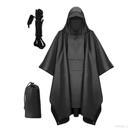 3-en-1 Poncho Multi-Fonctionnel Imperméable Adulte D'Extérieur Cape