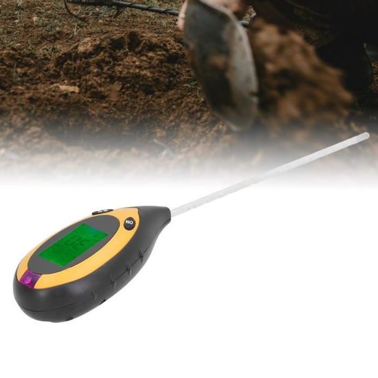 Testeur De Sol Numérique 4 En 1 - PH, Humidité, Température, Lumière - Écran LCD Rétroéclairé Pour Jardinage - 6