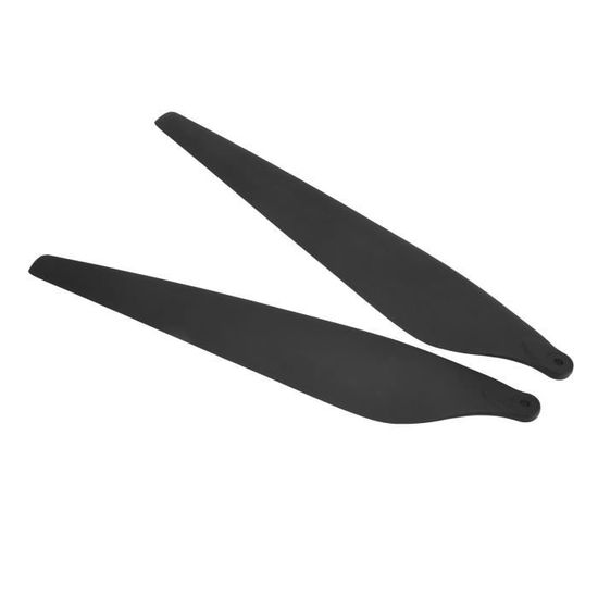 AXOC Hélice Avion RC – Nylon 255 Mm – Faible Puissance – Noir – Lot 2 Avec Anneaux Adaptateurs