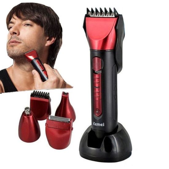 Nouvelle 5in1 imperméable à l'eau rechargeables barbe coupe-cheveux Kit tondeuse outils rasoir électrique rasoir oreille