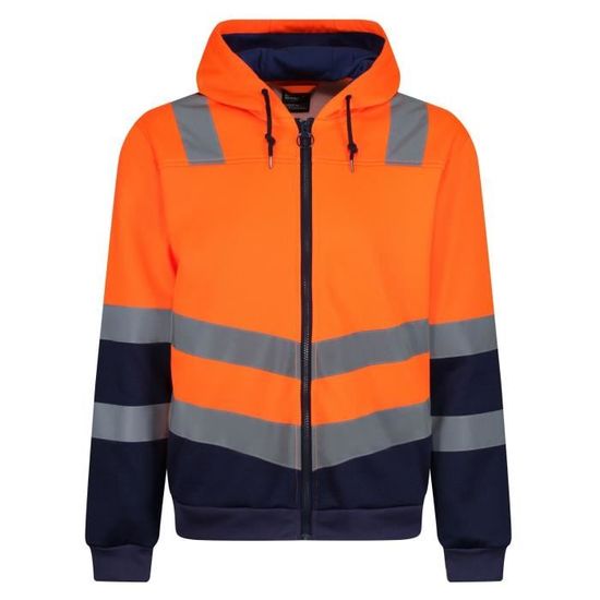 Veste Polaire Haute Visibilité Standsafe HV022 - Coupe-vent Doublé, Avec Bandes Réfléchissantes, Pour Chantier Et Extérieur
