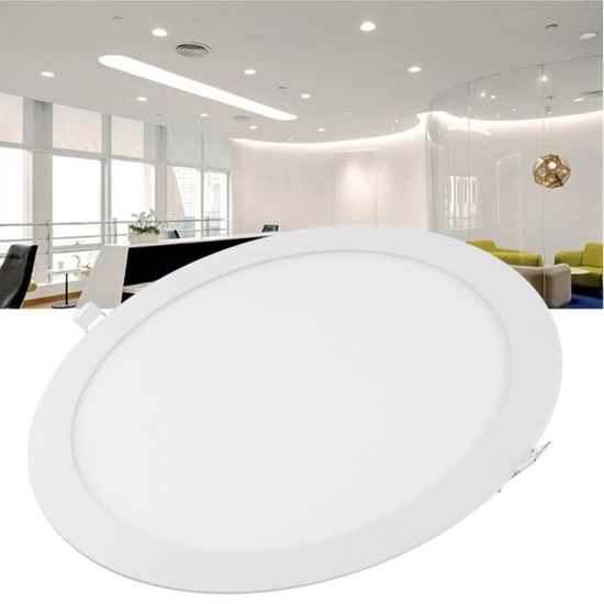 20x spots LED encastré lampes de plafond rond 24W Φ30cm blanc chaud lumière angle 120°