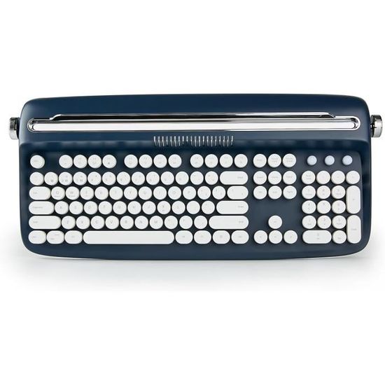 Clavier sans fil Clavier Bluetooth sans Fil avec pavé Tactile, Rétro