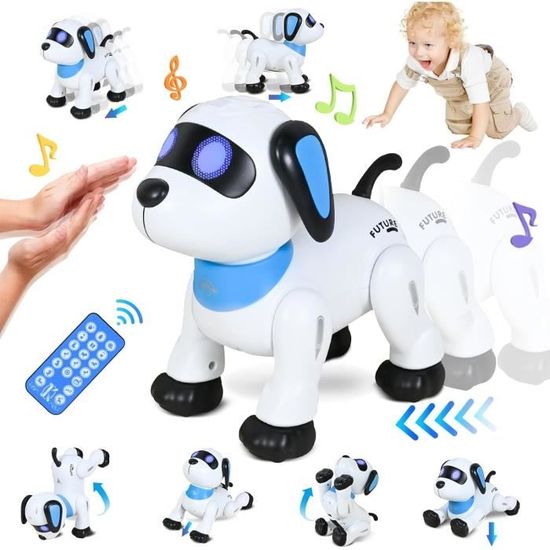 Chien Robot Télécommandé Pour Enfants 6+ Ans - 8WD, Évitement D'Obstacles, Programmable, Danse Et Musique - Jouet Intelligent Cadeau Garçon Fille