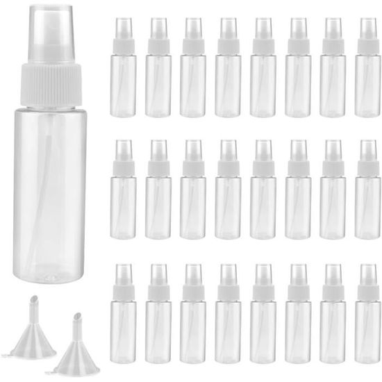 Lot De 3 Bouteilles Pulvérisation Nasale En Verre Ambre 30ml – Réutilisables Avec 2 Pompes, Entonnoirs Et Étiquettes