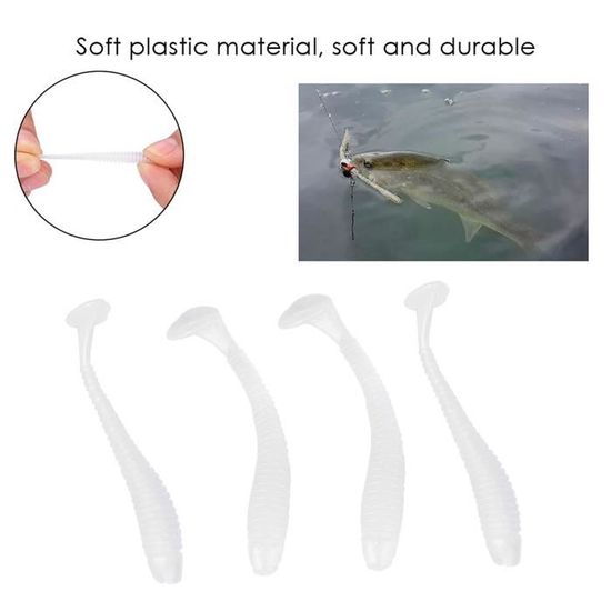 10 pièces/sac 8cm 4.7g bonne écrevisse leurre de pêche souple vers de pêche appâts en plastique souple leurres de pêche au bar