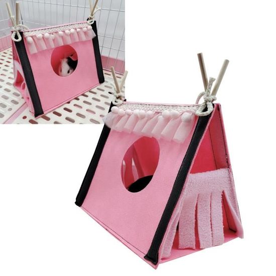 Tunnel Lavable à Rideaux Pour Cochon D'Inde Et Petits Animaux - Cachette Douce 30x20 Cm Pour Cage