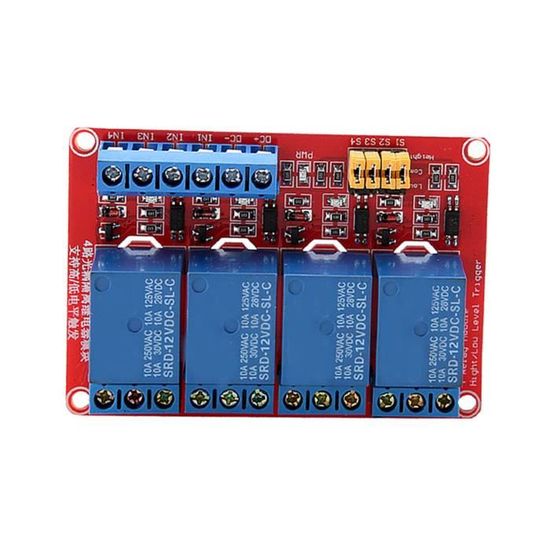 Module Relais 6 Canaux Optocoupleur Niveau Bas – 5V/12V/24V – Isolation Haute Tension AC250V 10A – Pour Arduino & Automatisation