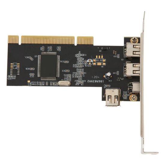 Carte PCI Firewire 1394 (3 Ports) Pour PC - Transfert 400 Mbps, Pour Caméra DV, Disque Dur