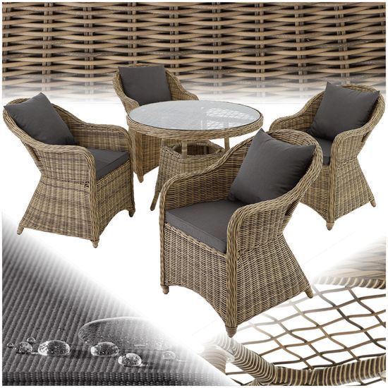 Set Table Et 2 Chaises Pliantes Jardin - Acier Laqué - Textilène - 120kg Charge - Verre Trempé