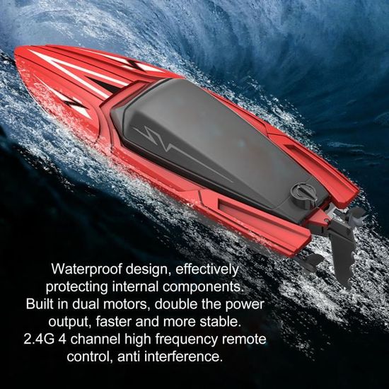 OBEST Bateaux Telecommander Mosasaure Shark, 2.4GHz Jouet RC