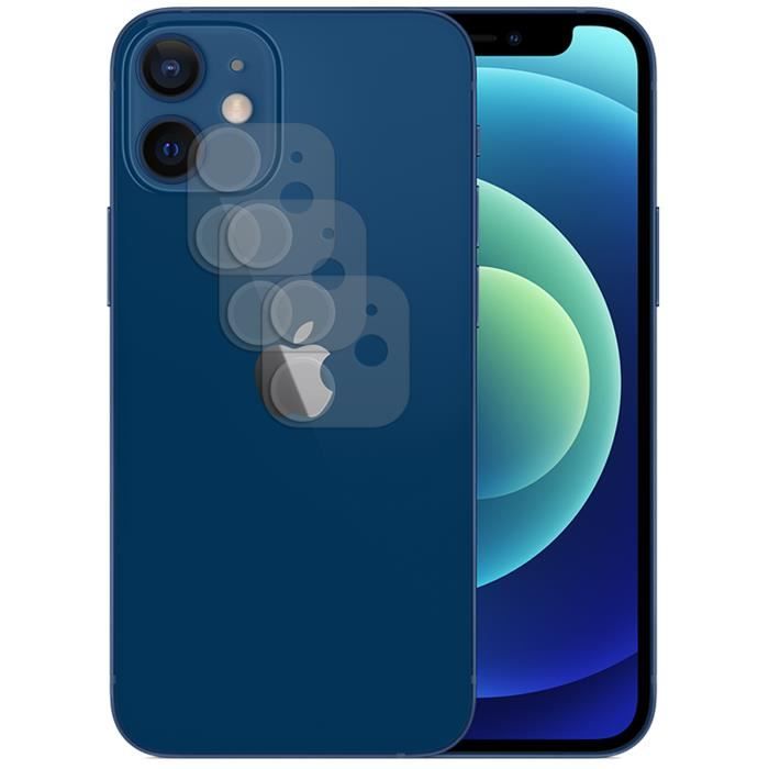 Pour iPhone 12 mini : 3 Film Protection Objectif Caméra Arrière en Verre  Trempé 9H Haute Définition Transparent - Yuan Yuan