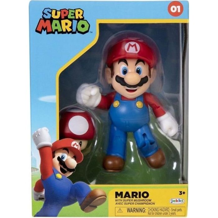 Figurine - JAKKS PACIFIC - Super Mario Bros : Mario + Toad - 10 cm -  Cdiscount Jeux vidéo