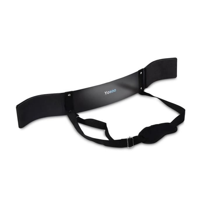 Accessoire de remise en forme de barre de constructeur de muscle d'isolater de Curl de corps de corps de bras résistant noir