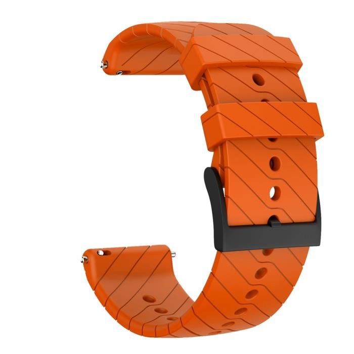 bracelet de montre vendu seul Bracelet de remplacement en silicone souple pour montre Suunto 9-9 Baro Copper FQQ90916107OR_wat