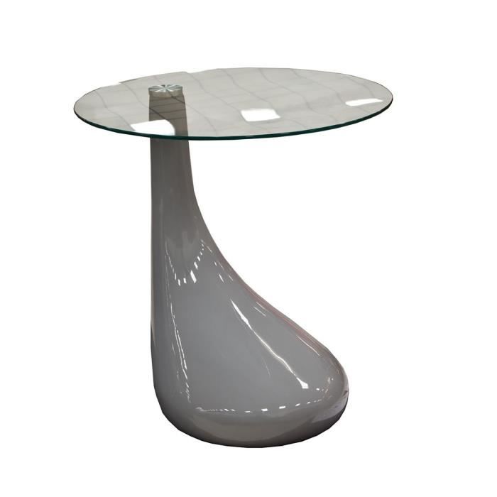 Table basse laquée design gris