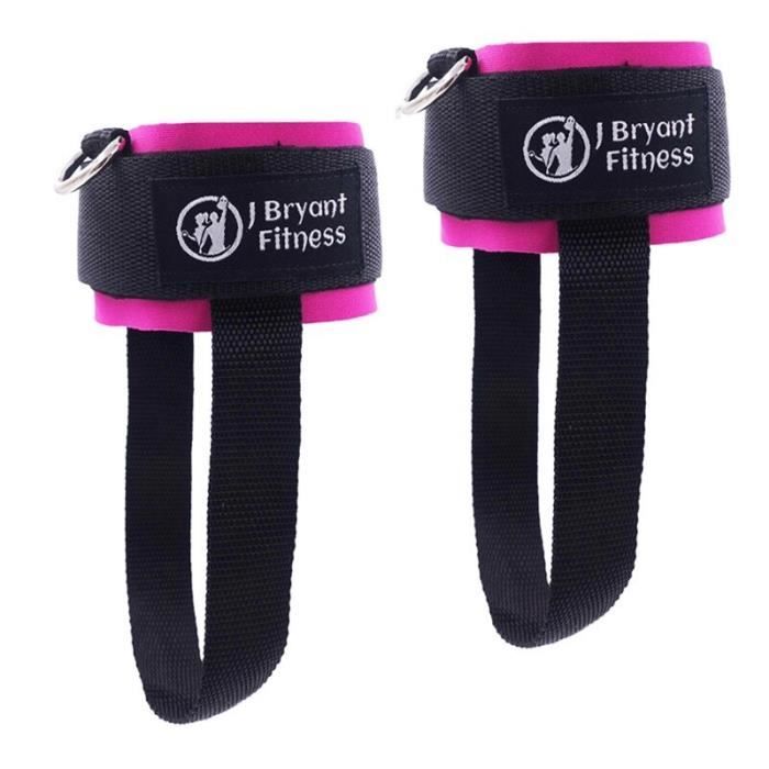 Sangles de cheville d-ring avec corde à pédale Support de Tendon d'achille pour Machines à câble e - Modèle: VIOLET - HSJSTLDB00959