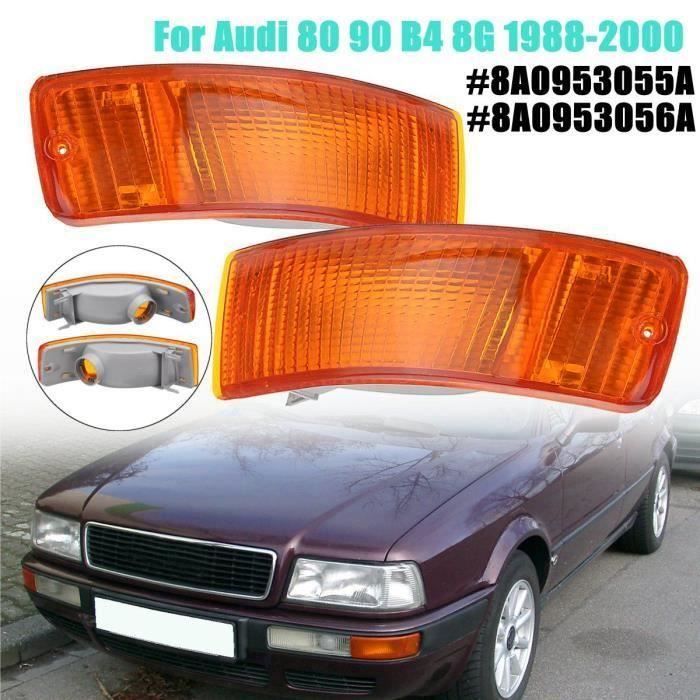 Paire Clignotants Avant S'allument En Ambre Blanc Pour Audi 80 90 B4 8G 1988-2000 JAUNE Bo51835