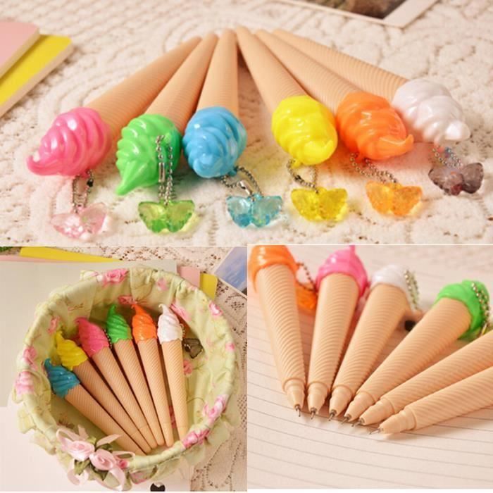 AGES 6 pc frais bonbon couleur crème glacée Gel stylo le stylo créatif papeterie