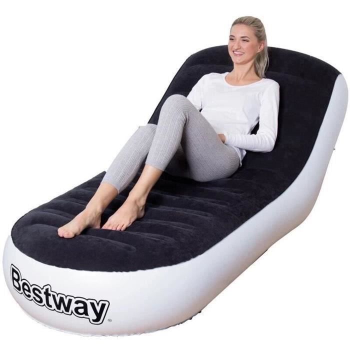 Canapé gonflable extérieur simple Tatami Sofa pliable Fauteuil inclinable pliable Sac de couchage de plage - 165*84*79cm