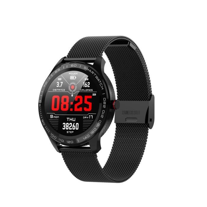 A Offre spéciale montre intelligente Microwear L9 1.3 pouces écran tactile rond complet 300mAh PPG + ECG fréquence cardiaque IP68 Fa