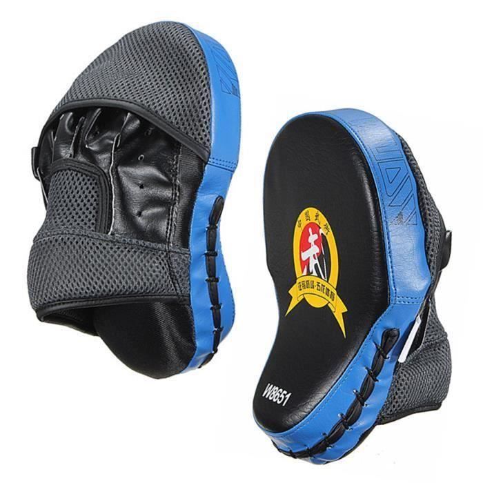 2PCS Cible à Frappe Pattes d'Ours Gant Pour Boxe Thaï Taekwondo Karaté Sports Combat Formation Exercice Bleu @SHE