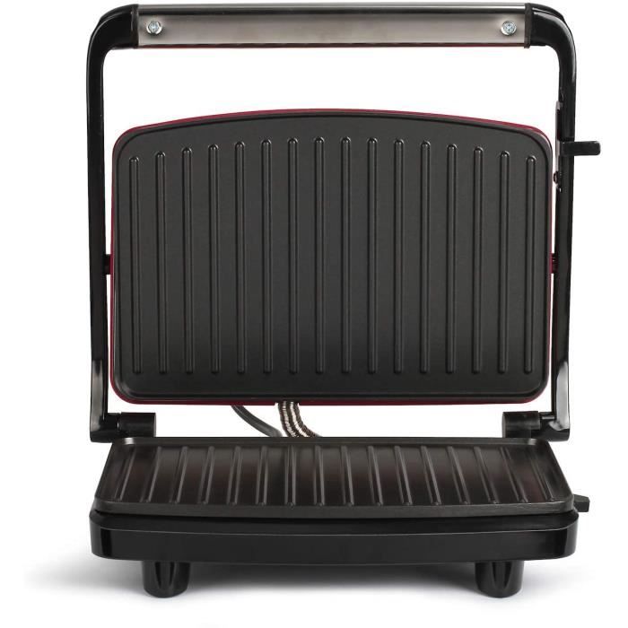 GRILL ELECTRIQUE de contact pour sandwich gril de table eacutelectrique avec couvercle antiadheacutesif plaque de gril appareil137