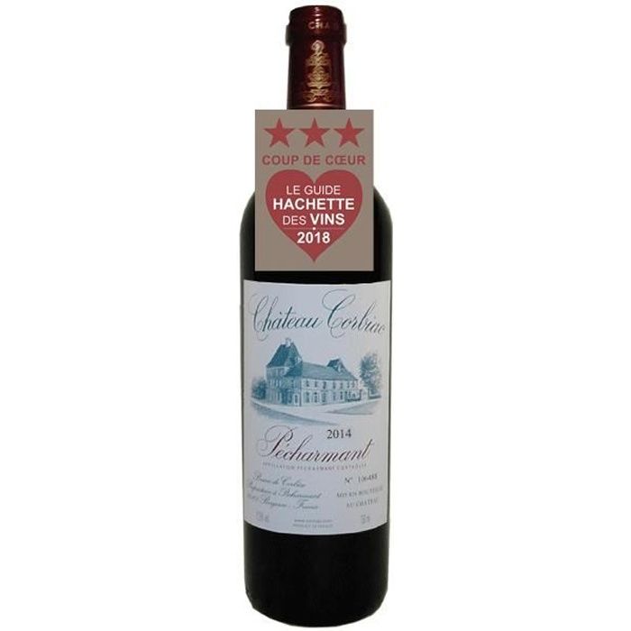 Château Corbiac Pécharmant AOC 2014 vin rouge - 1 x 75cl.