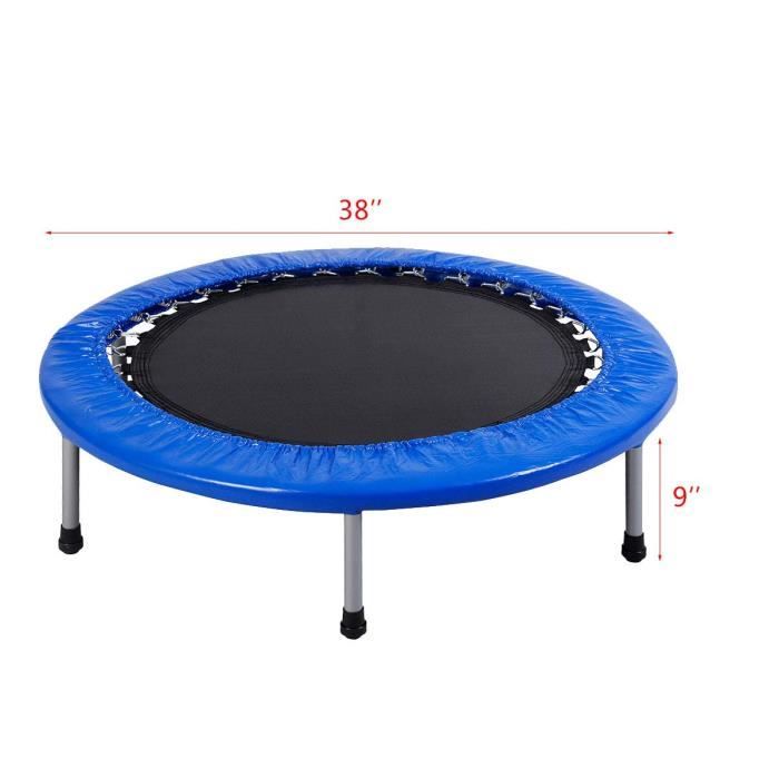 DREAMADE Trampoline en tube d'acier, trampoline pliable pour enfants avec une capacité de charge de 150 kg
