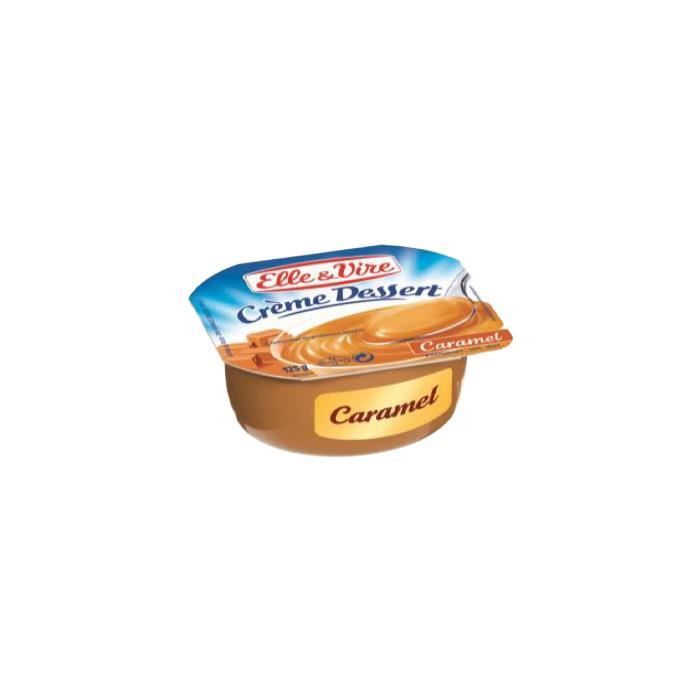 Crème dessert UHT Caramel en pot 125ml ELLE & VIRE (bte : 48 unités)
