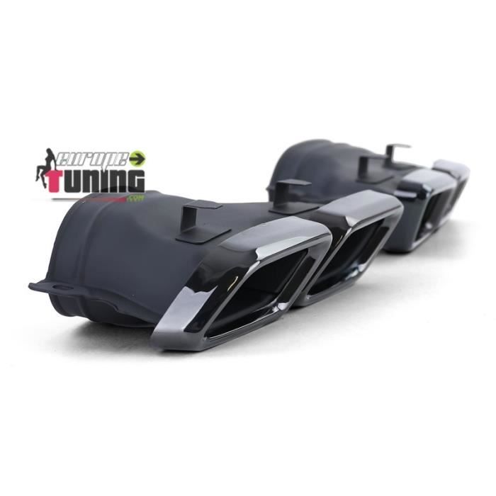 Sorties échappement noires sport look pack AMG MERCEDES classe C W205 GLE GLC (05386)