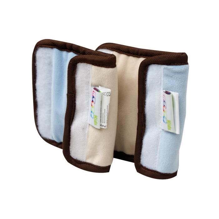 HAPPY KIDS Coussin de ceinture pour siège auto - Pour enfants - Bleu, beige