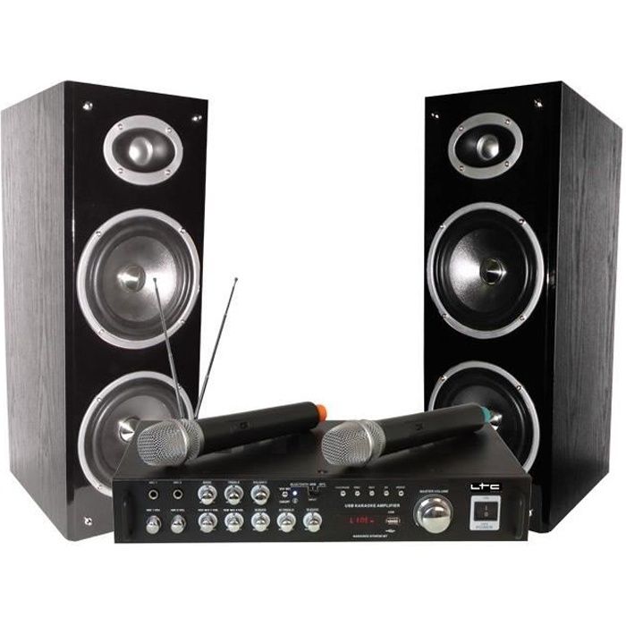 LTC AUDIO KARAOKE-STAR3-WM Ensemble Karaoké avec afficheur digital et 2 micros VHF - Bluetooth