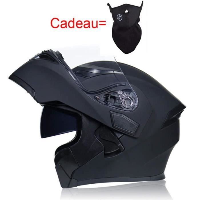 Casque Moto Unisexe de Marque luxe Casque ouvert à double lentille complète Lentille télescopique de anti-poussière casque intégral