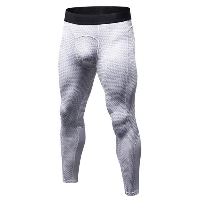 Pantalon de Sport Homme Legging de Compression Fitness Musculation Stretch Séchage Rapide