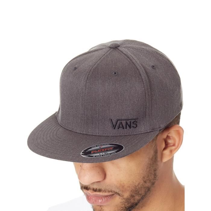 Casquette visière plate Flexfit Vans Splitz Gris Heather