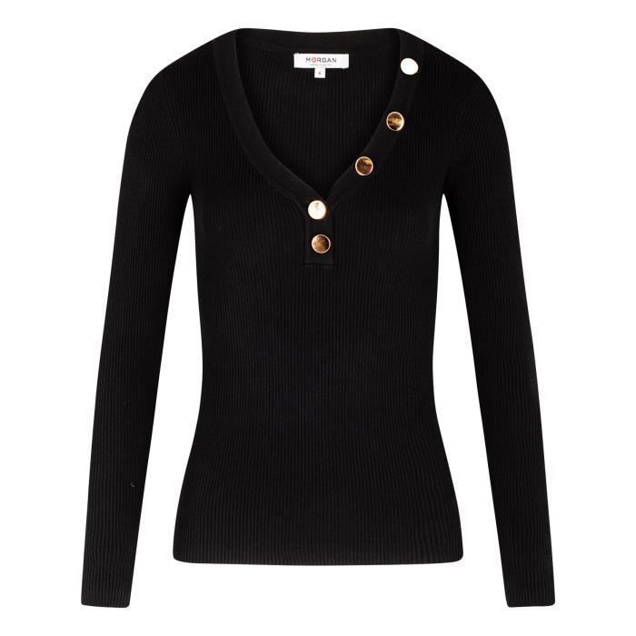 Pull col v MORGAN noir