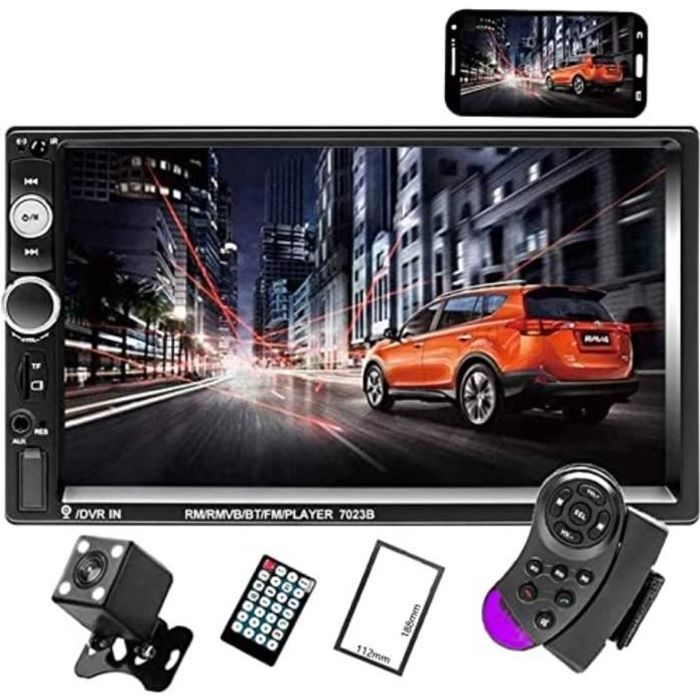 17,8 cm Double Din Voiture Stéréo Audio Bluetooth Touch MP5 Lecteur USB FM Téléphone Android Miroir Lien Divertissement Multimédia R